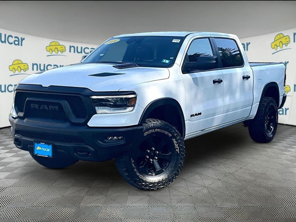 Used 2021 Bright White Clearcoat Ram Rebel image 3