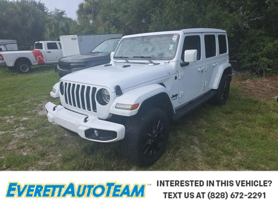 Used 2022 Bright White Clearcoat Jeep Unlimited High Altitude image 1