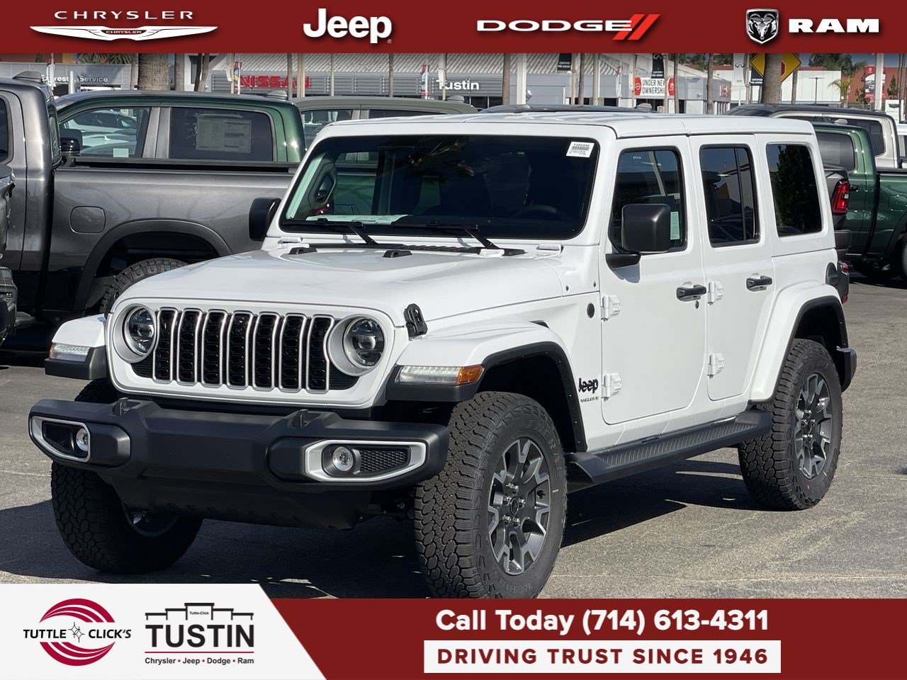 New 2026 Bright White Clear-Coat Exterior Paint Jeep Sahara image 3