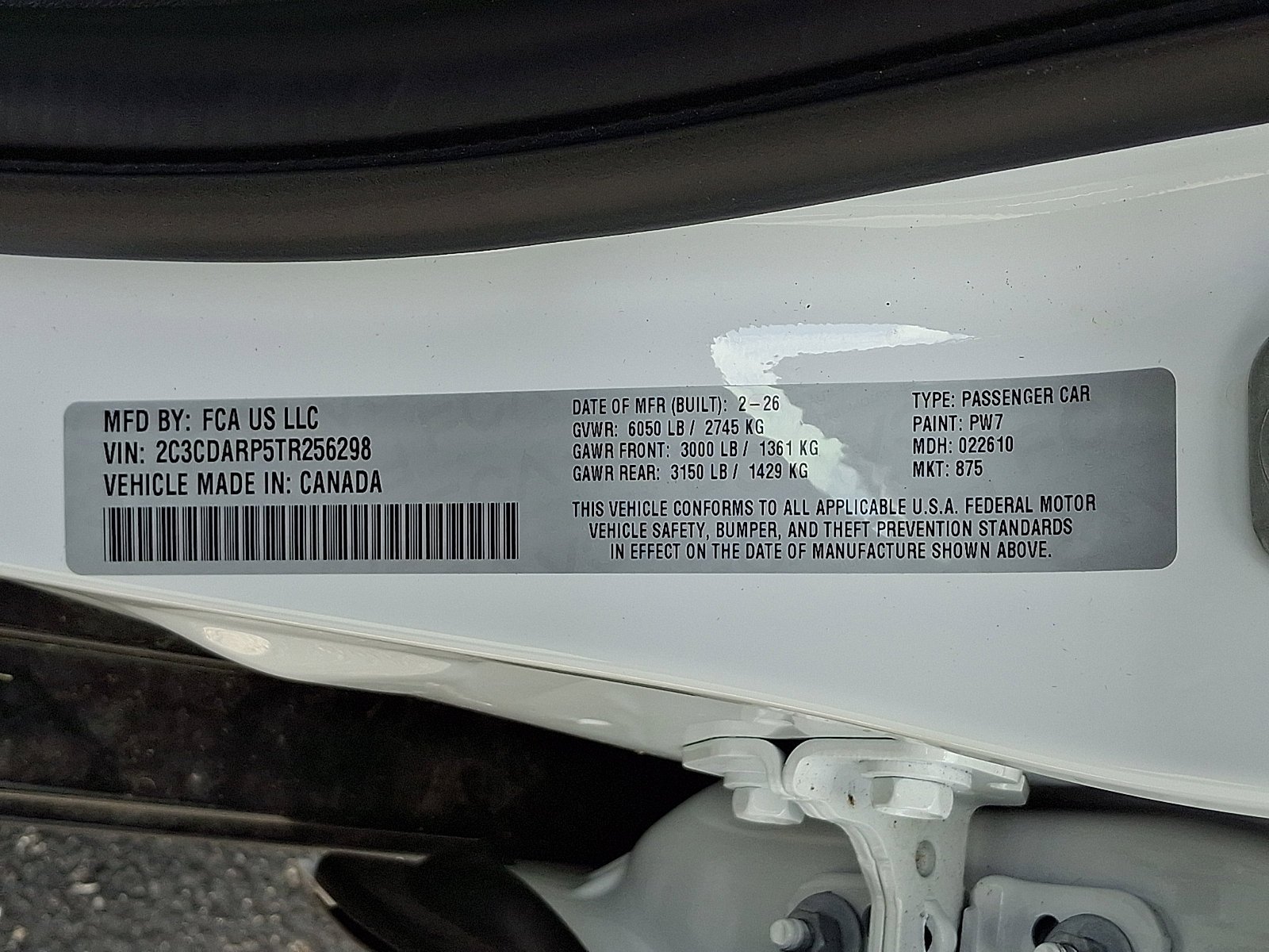 New 2026 White Knuckle Exterior Paint Dodge Scat Pack Plus image 18