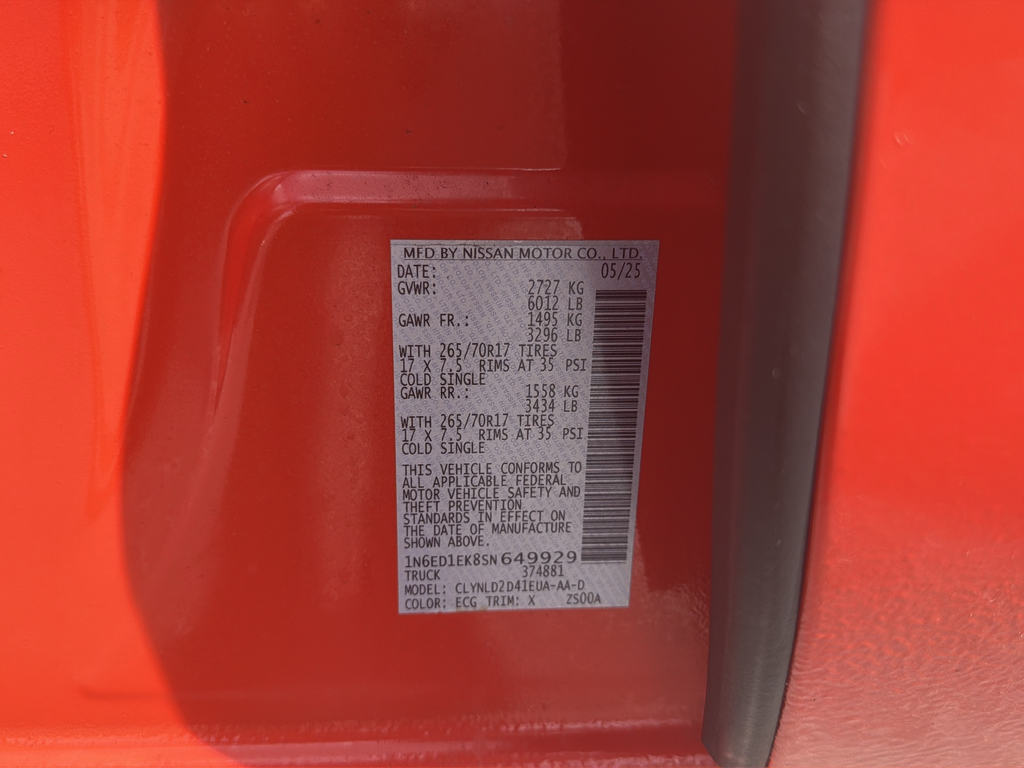 Certified Used 2025 Orange Nissan PRO-4X image 46