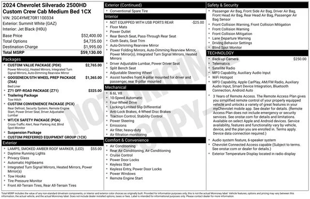 Used 2024 Summit White Chevrolet Custom image 13