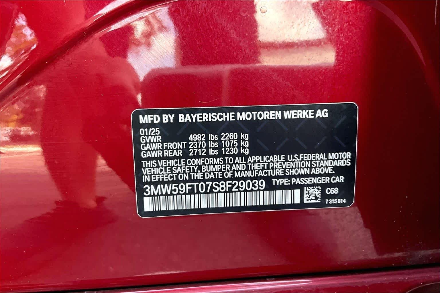 Certified Used 2025 Vegas Red Metallic BMW M340i image 34