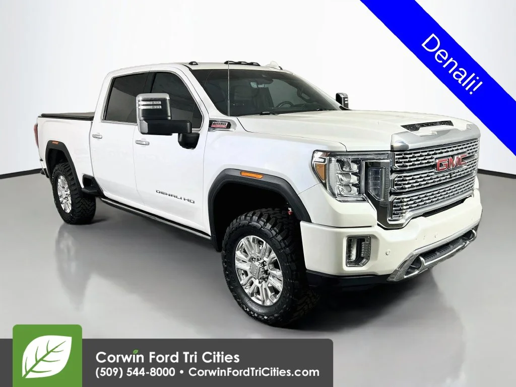 Used 2022 White Frost Tri-Coat GMC Denali image 1