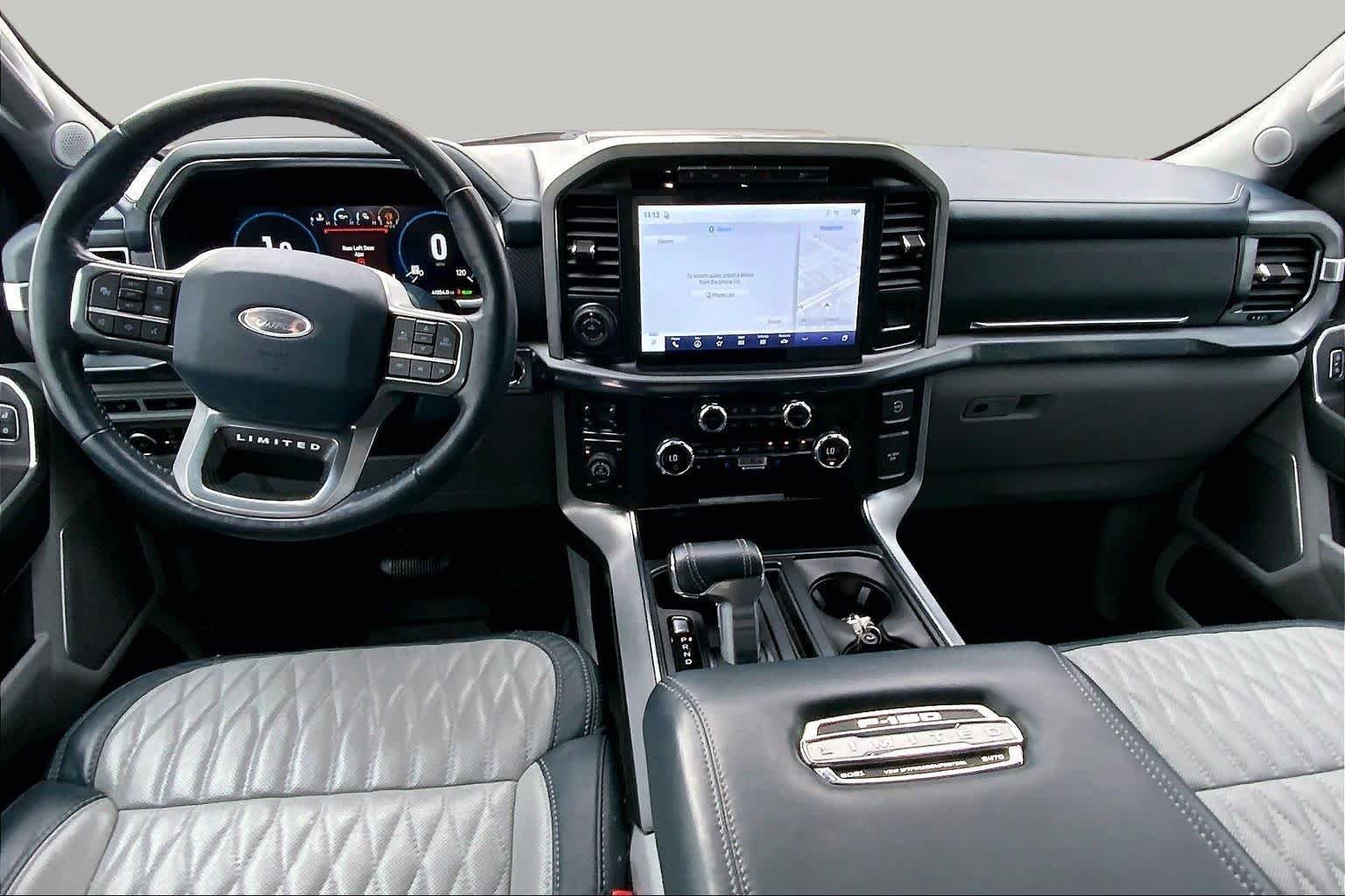 Used 2021 Star White Metallic Tri-Coat Ford Limited image 16