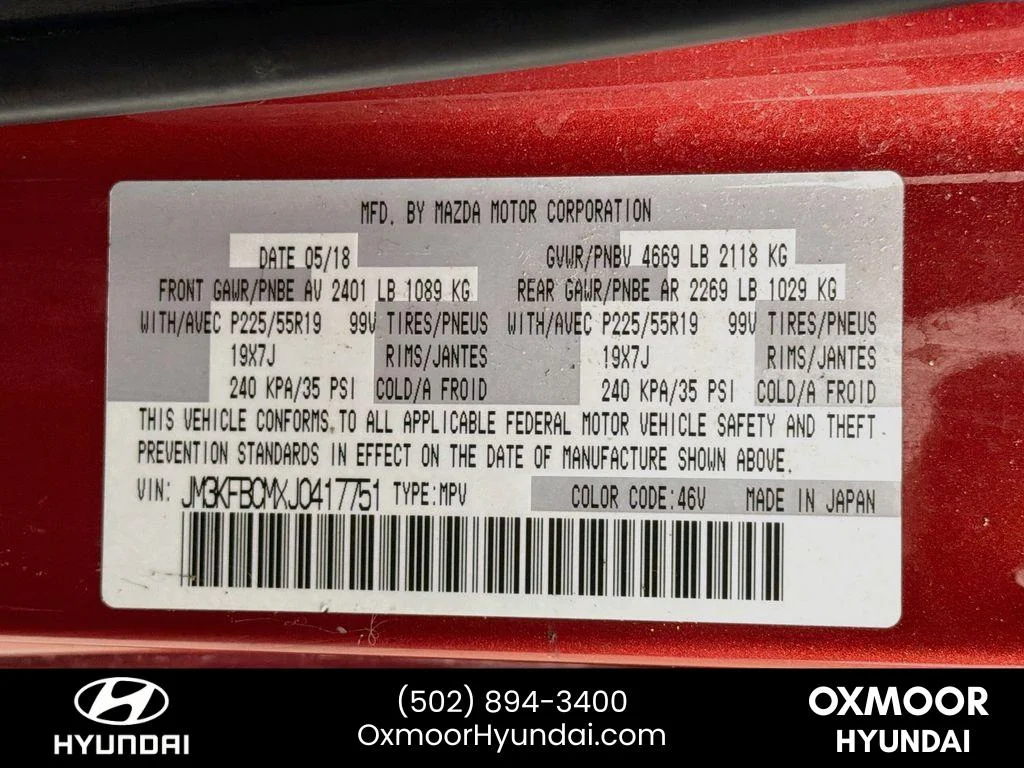 Used 2018 Soul Red Crystal Metallic Mazda Touring image 34