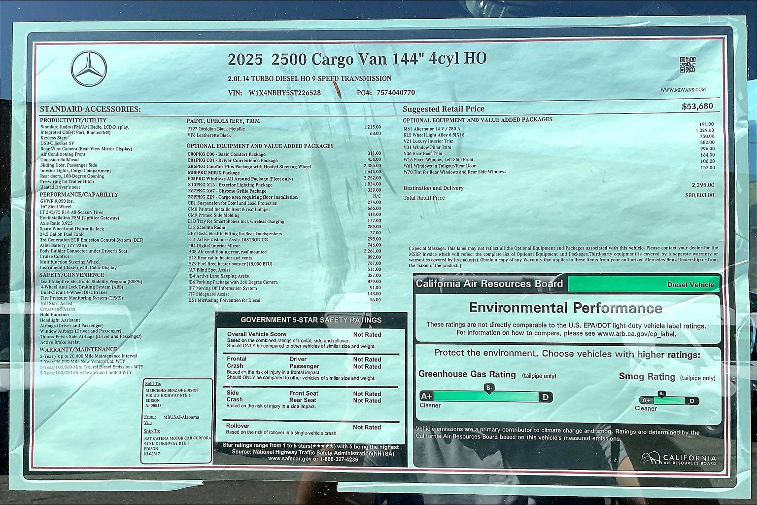 2025 Mercedes-Benz Sprinter Cargo Van Base - Photo 25