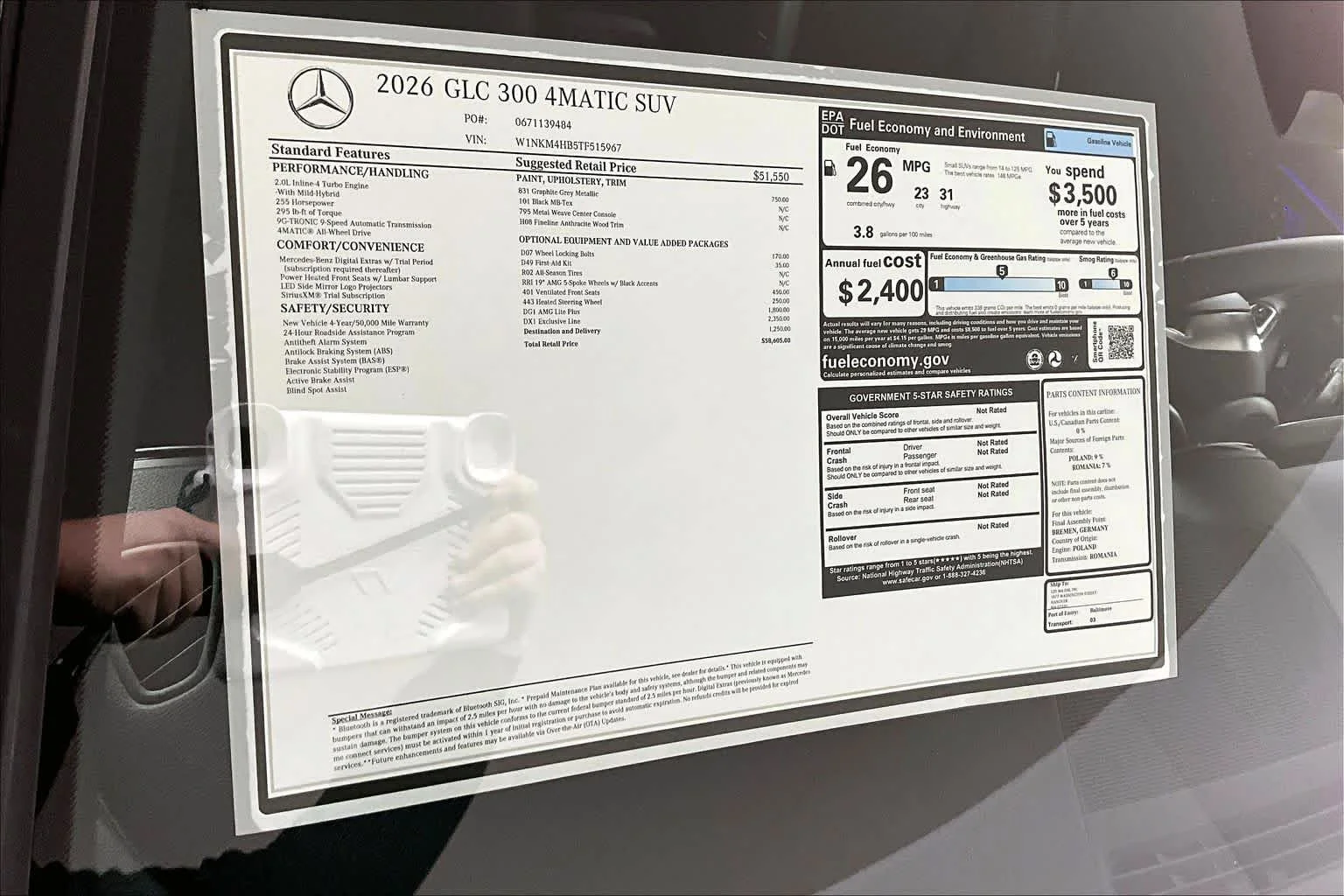 New 2026 Graphite Grey Metallic Mercedes-Benz GLC 300 image 17