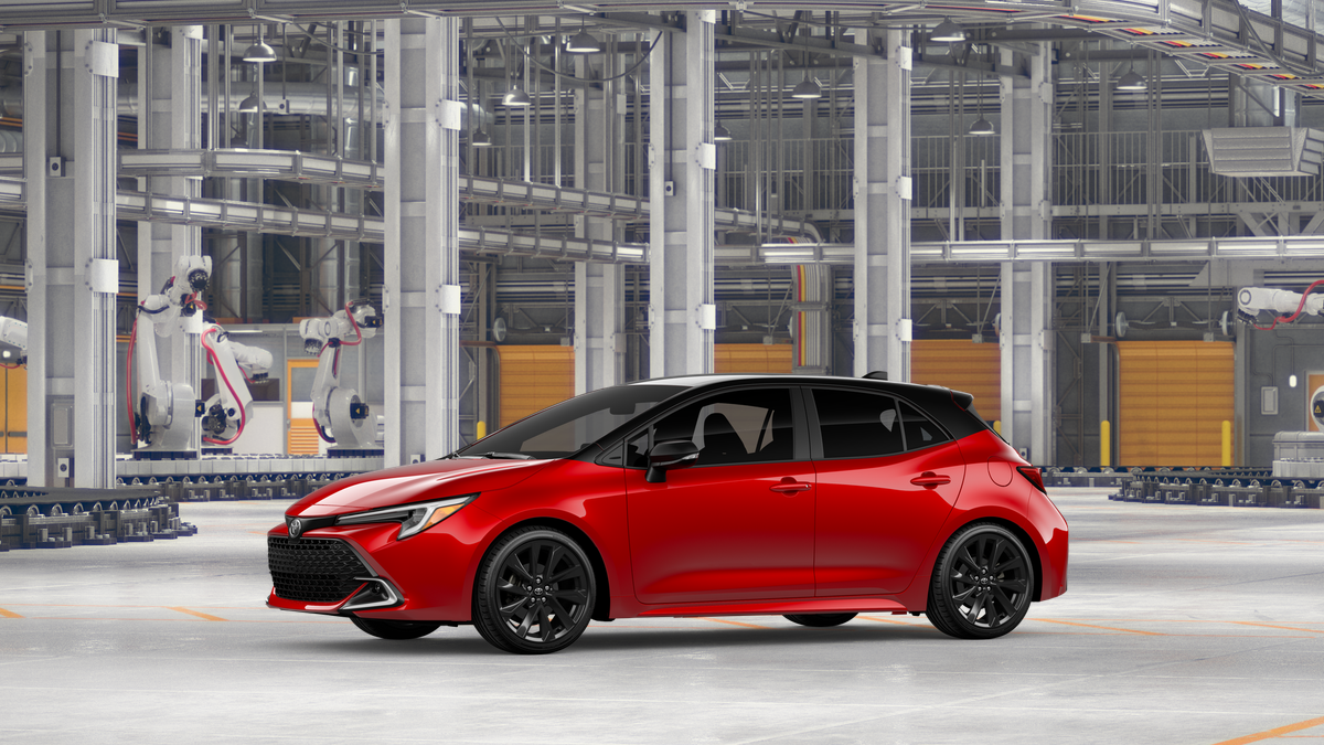 New 2027 Finish Line Red with Black roof Toyota XSE image 3