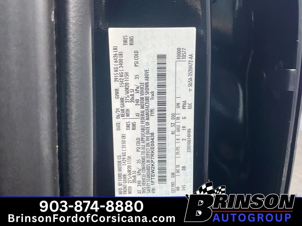 Used 2024 Agate Black Metallic Ford STX image 31