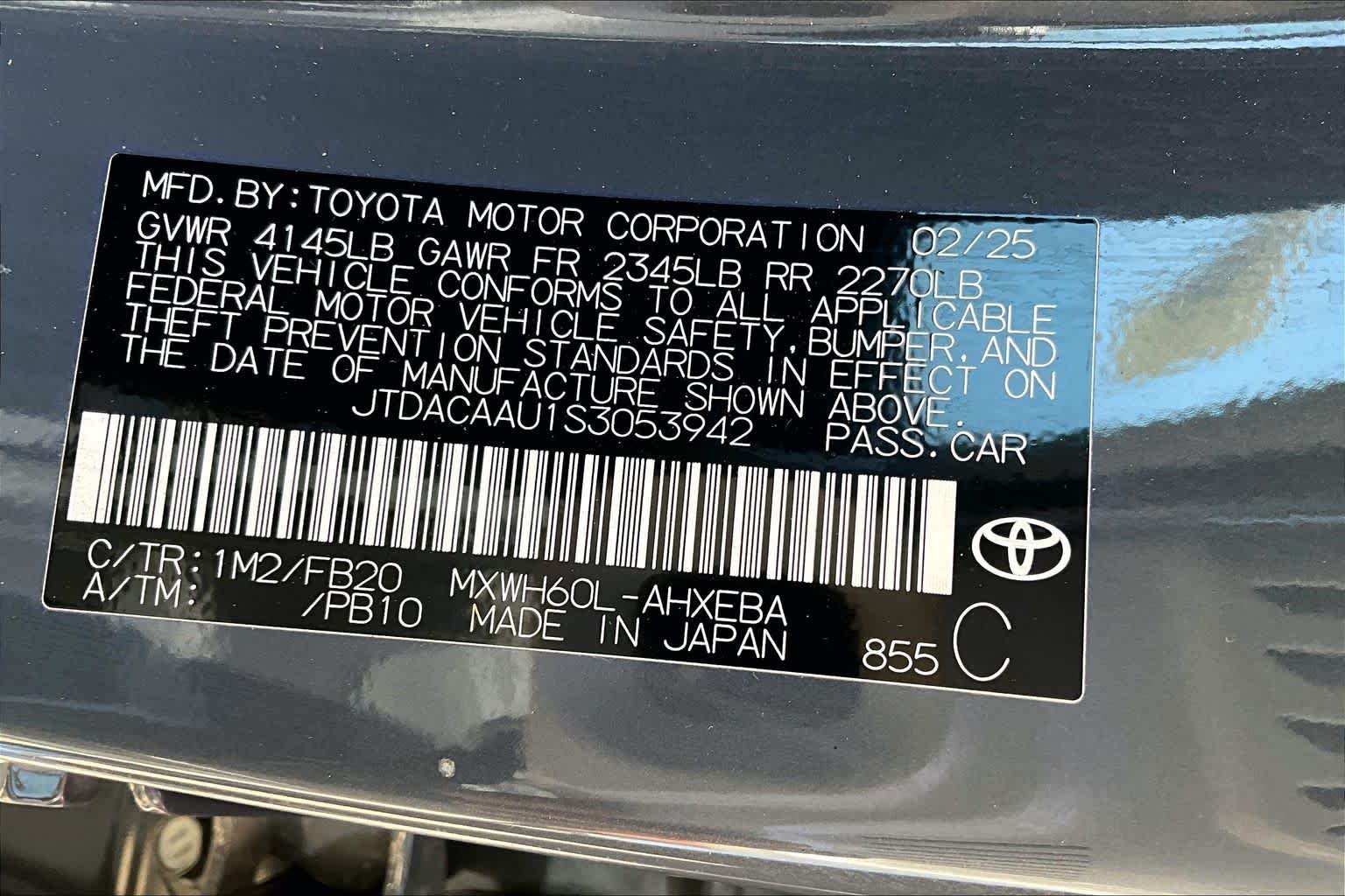 Certified Used 2025 Guardian Gray Toyota LE image 34
