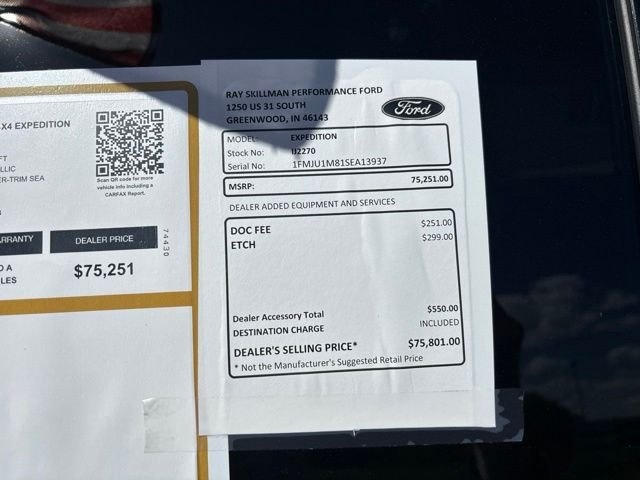 Used 2025 Black Ford Platinum image 3