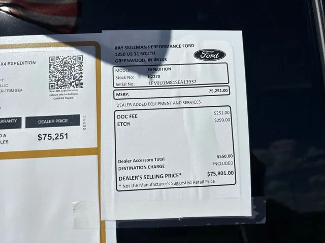 Certified Used 2025 Agate Black Metallic Ford Platinum image 3