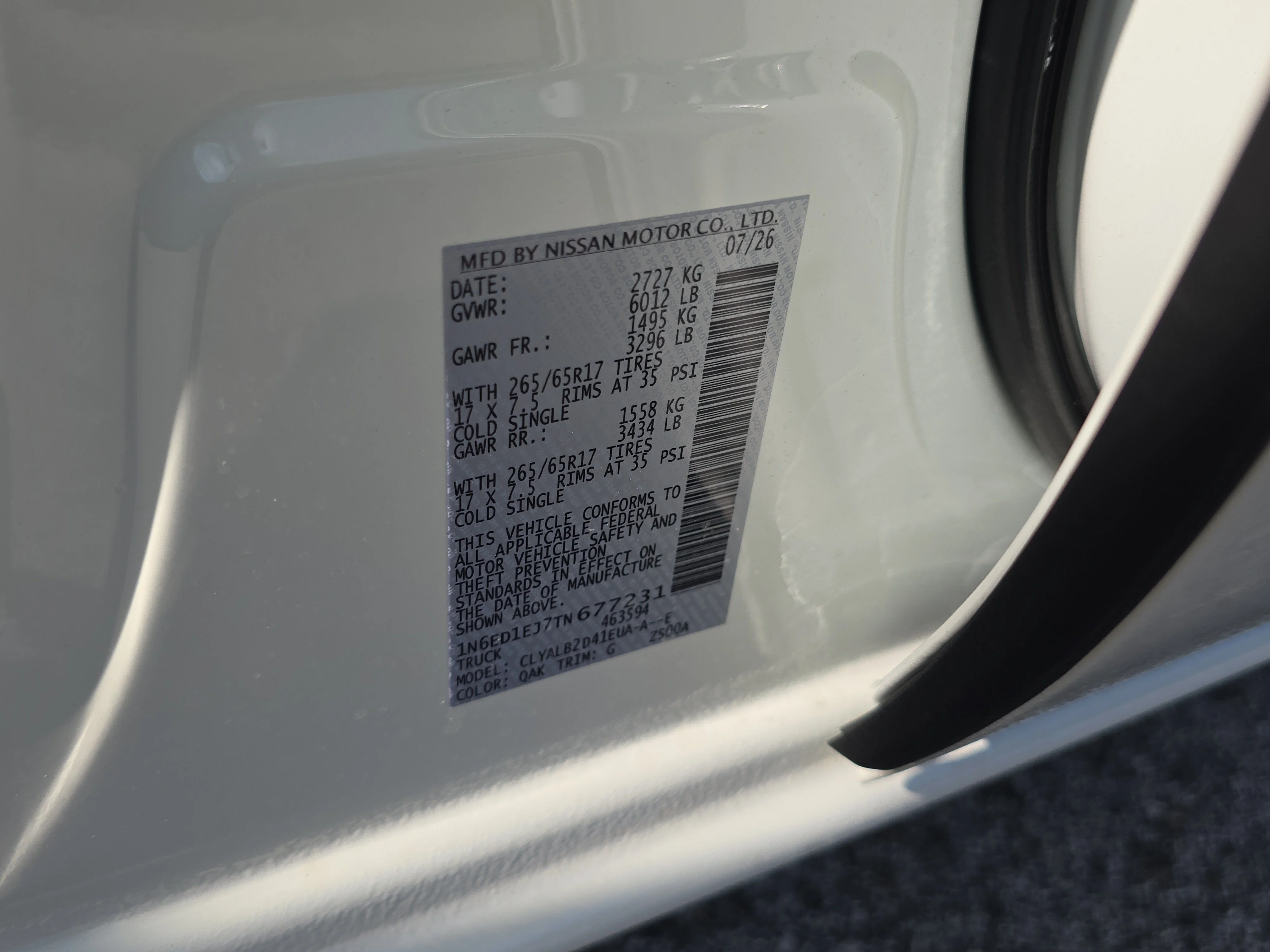 New 2026 Glacier White Nissan Crew Cab SV image 32