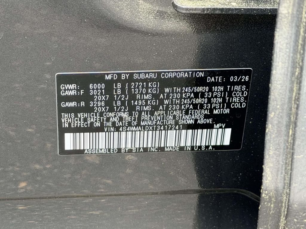 New 2026 MAGNETITE GRAY METALLIC Subaru Onyx Edition Touring 7-Passenger image 26