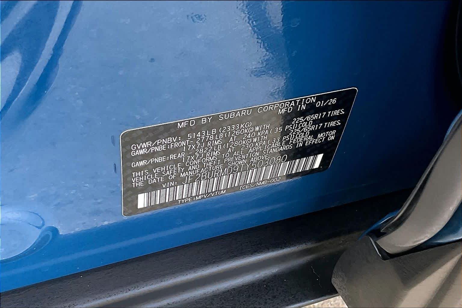 Used 2026 Geyser Blue Subaru Wilderness image 33
