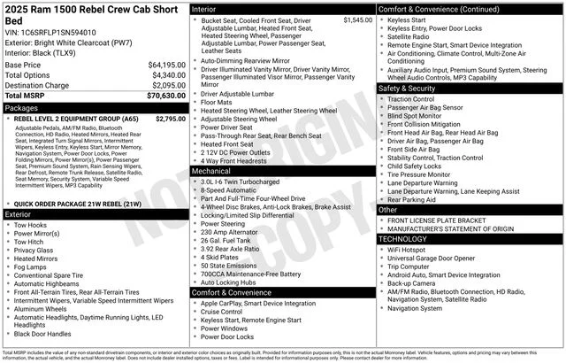 Used 2025 White Ram Rebel image 39