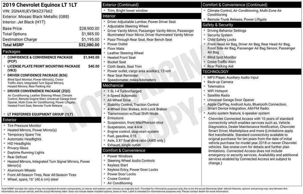 Used 2019 Black Chevrolet LT image 7