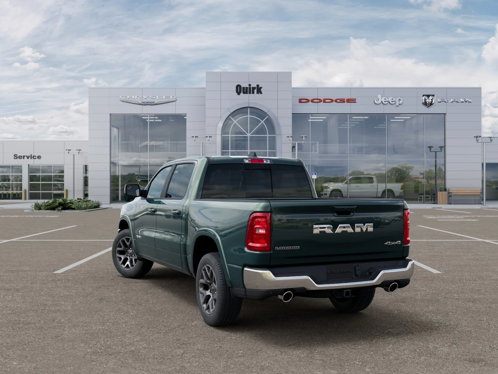 New 2026 Serrano-Green Metallic Exterior Paint RAM Laramie image 12
