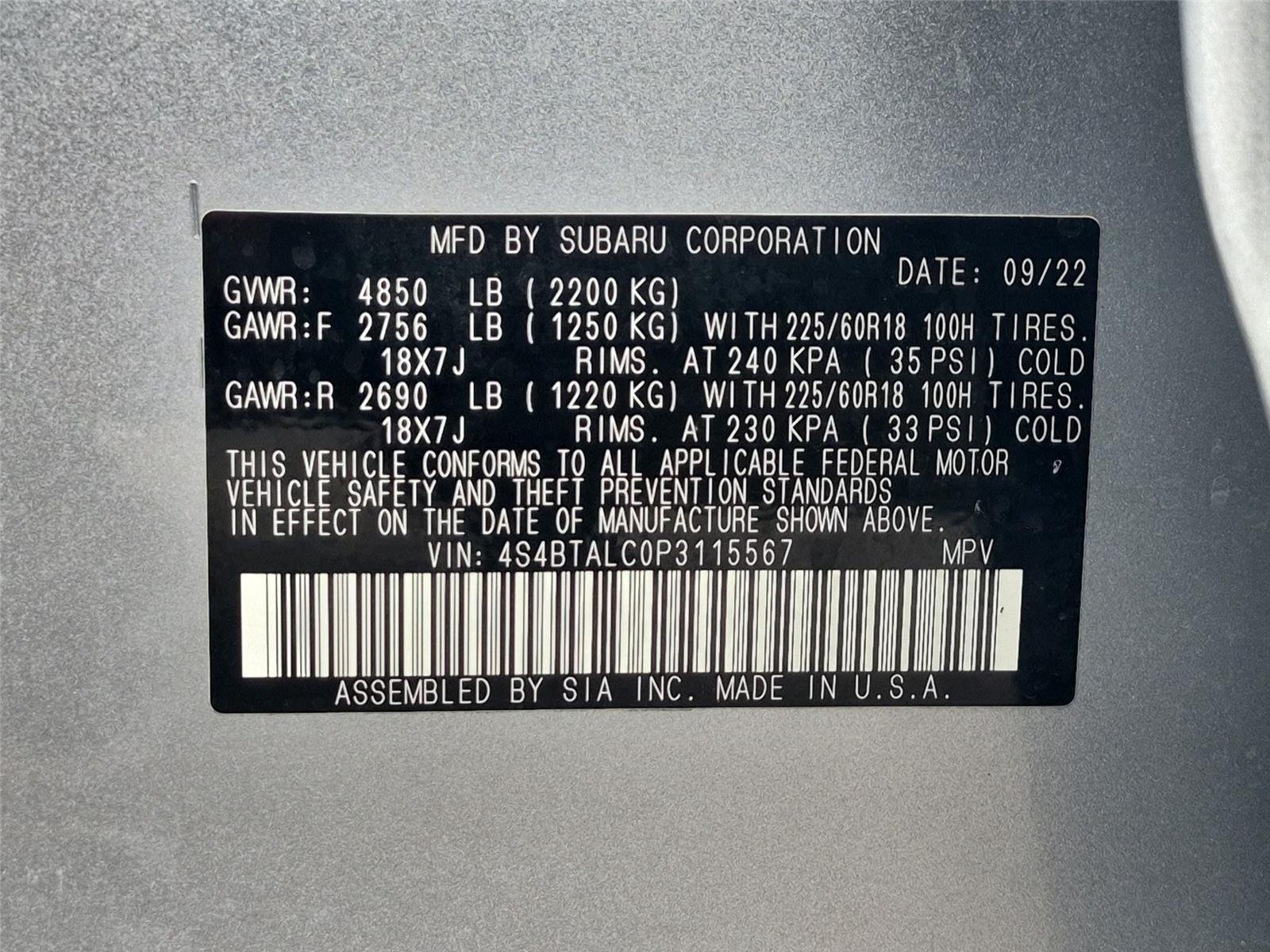 Used 2023 Ice Silver Metallic Subaru Onyx Edition image 39