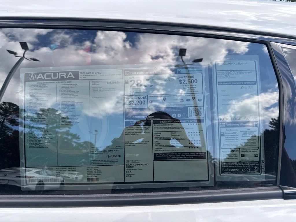 New 2026 Platinum White Pearl Acura A-Spec Package image 29
