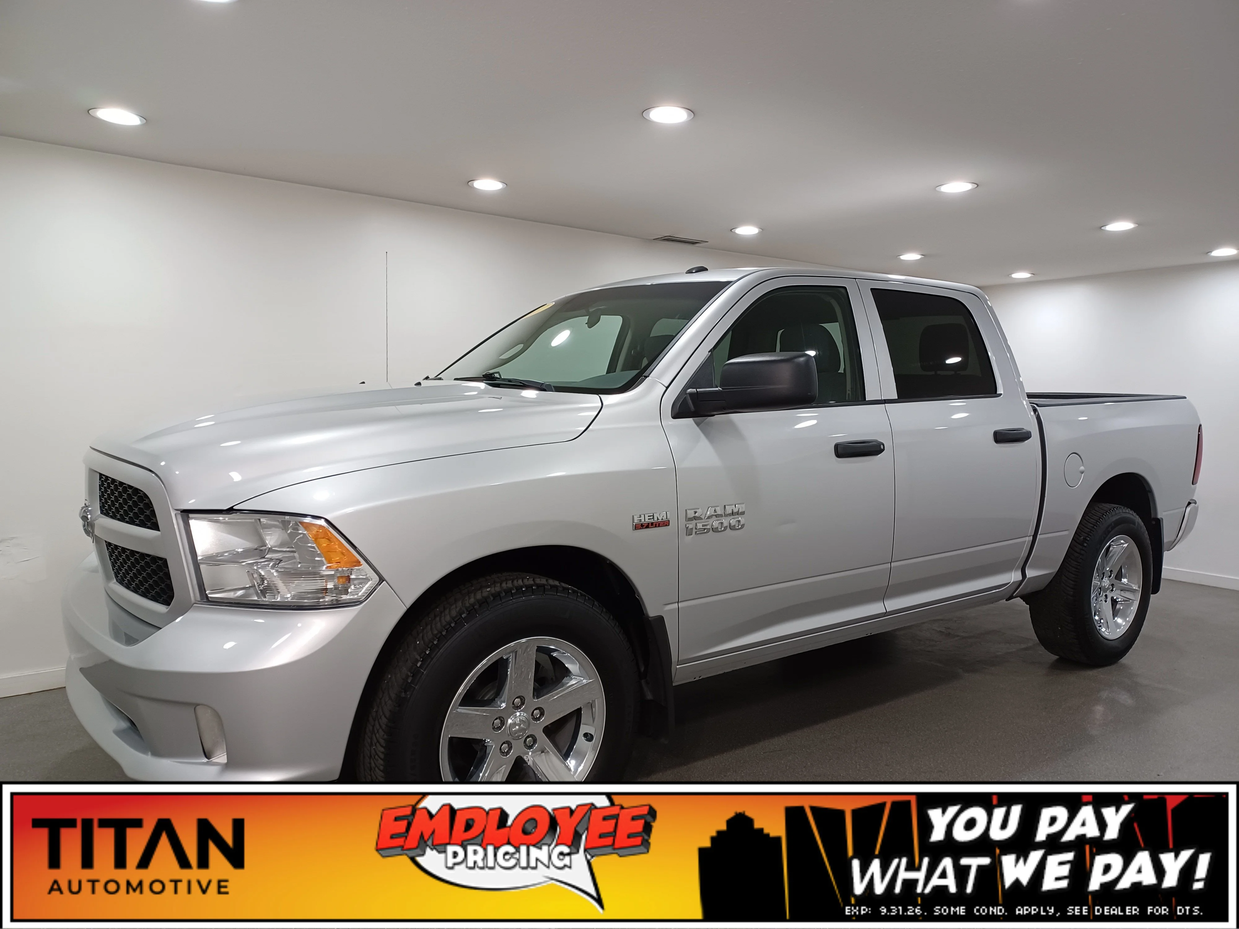 Used 2017 Bright Silver Metallic Ram Express 4x4*Bright Silver Metallic | 5.7L HEMI | 6 Pass | Remote Start | Htd Mirrors | Tow Pkg image 1