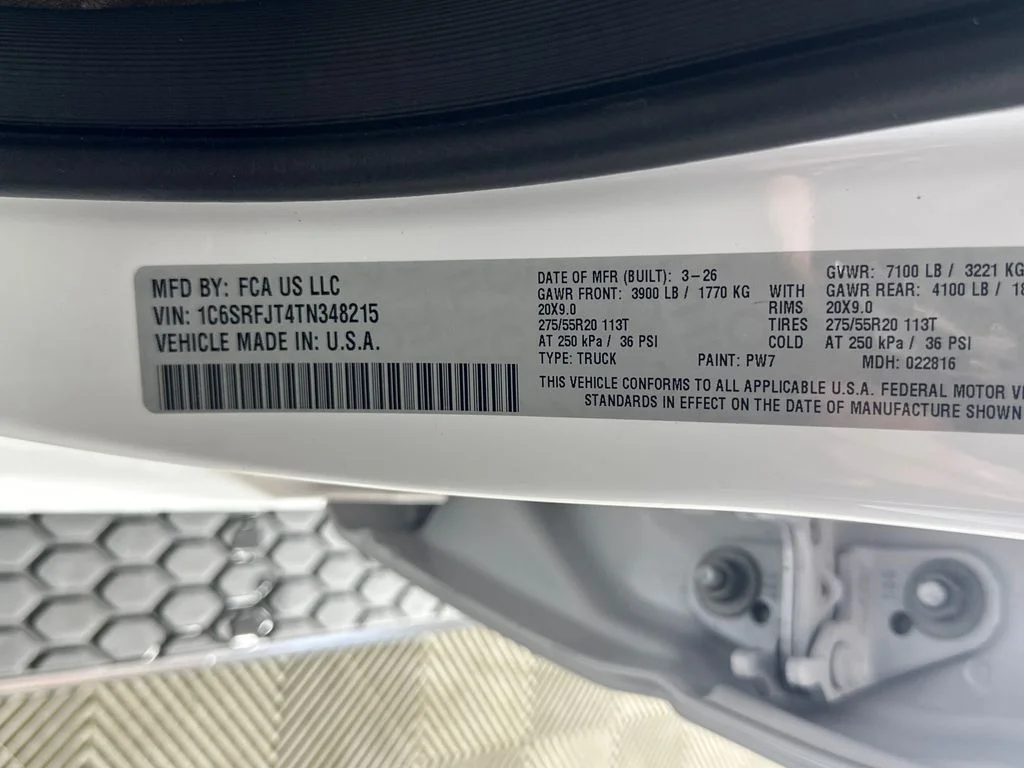 New 2026 Bright White Clear-Coat Exterior Paint RAM Laramie image 24
