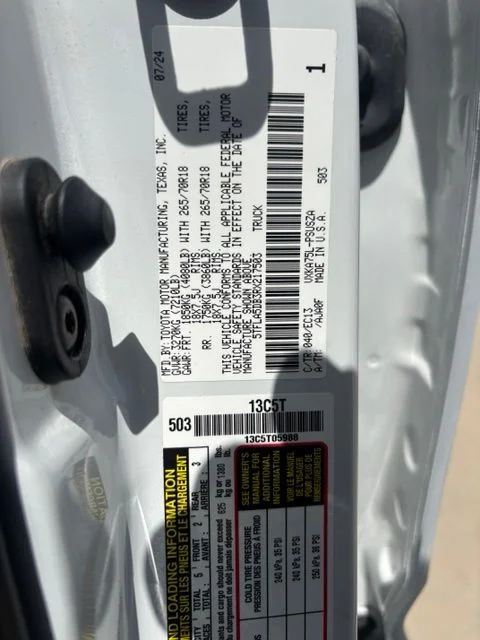 Used 2024 White Toyota SR5 image 7