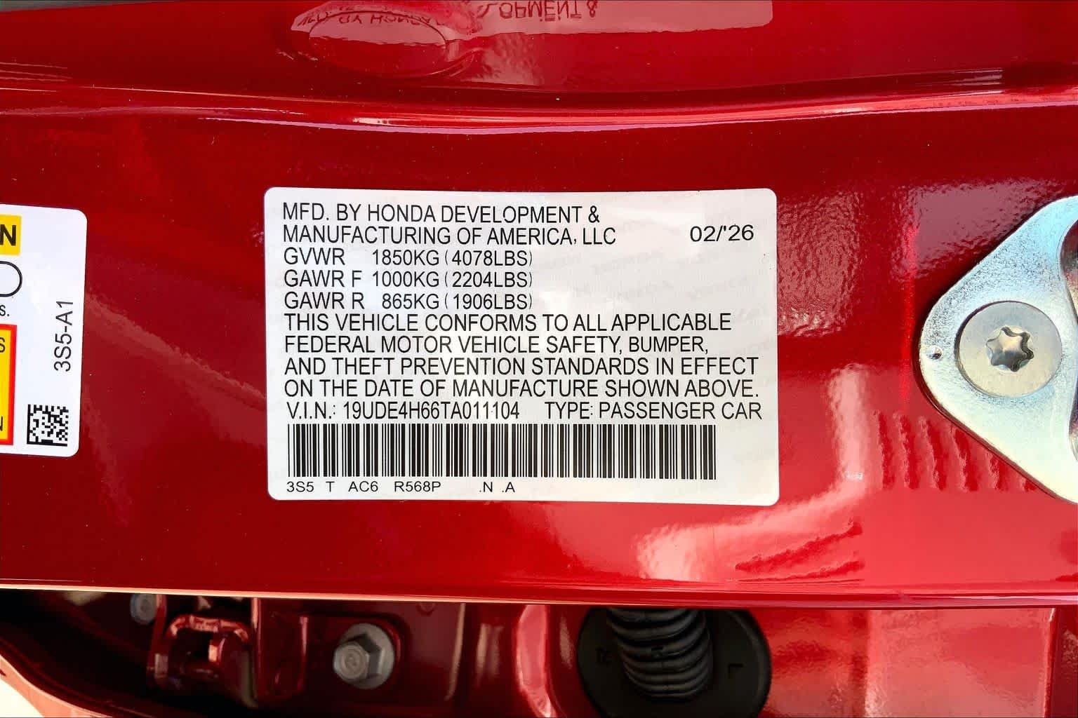 New 2026 Performance Red Pearl Acura w/A-Spec Technology Package image 21