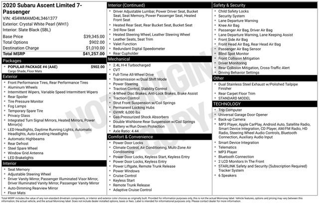 Used 2020 White Subaru Limited image 25