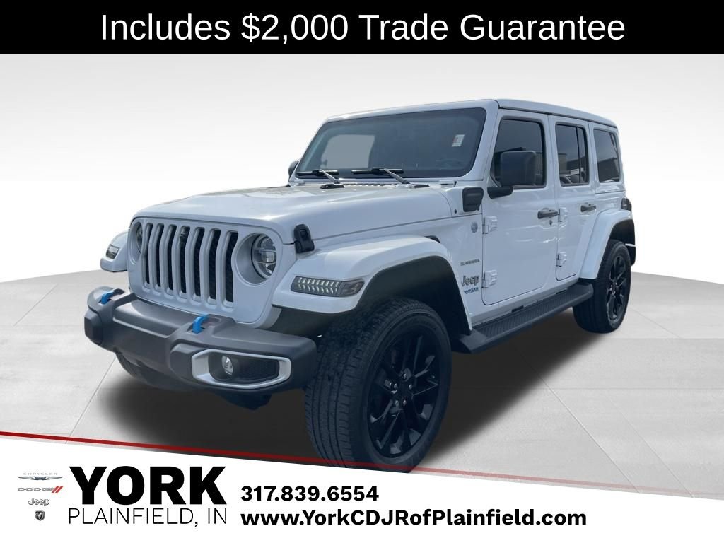 White 2022 Jeep Wrangler 4xe Sahara 4WD SUV / Crossover Four-Wheel Drive 8-Speed Automatic