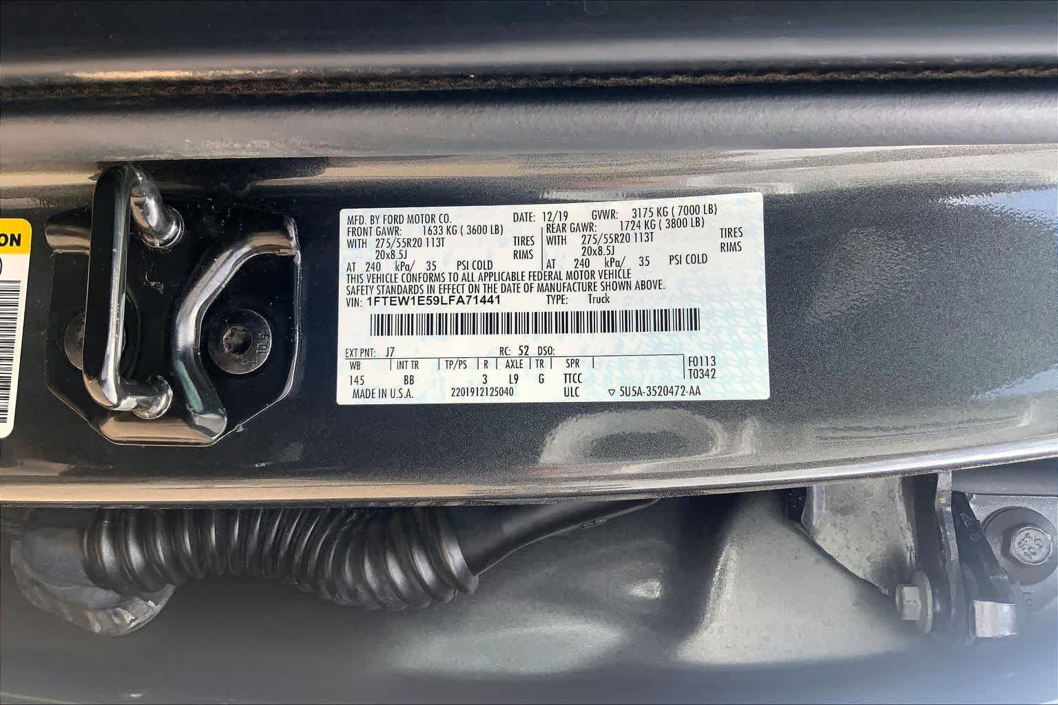 Certified Used 2020 Magnetic Metallic Ford Platinum image 37