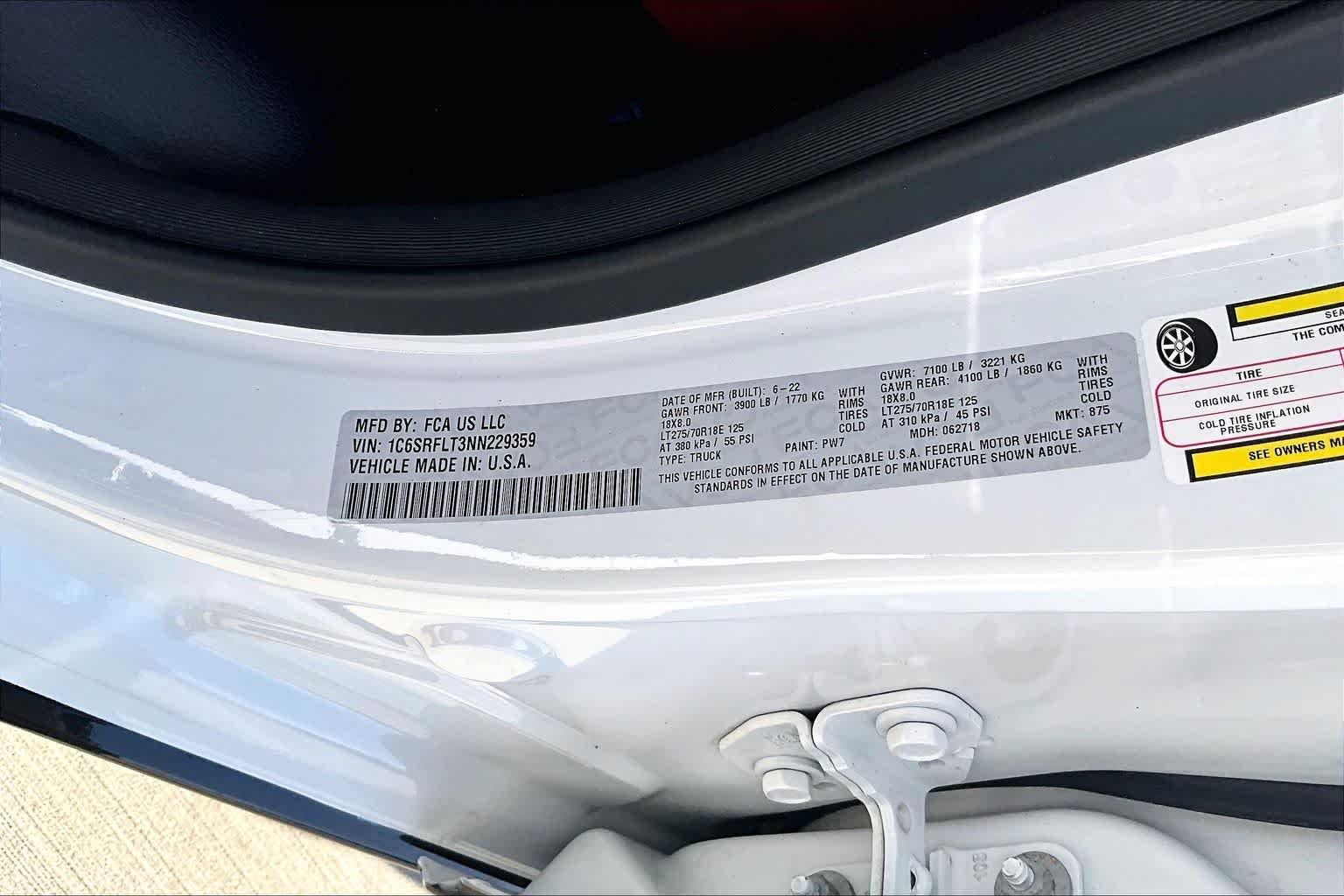 Used 2022 Bright White Clearcoat Ram Rebel image 32