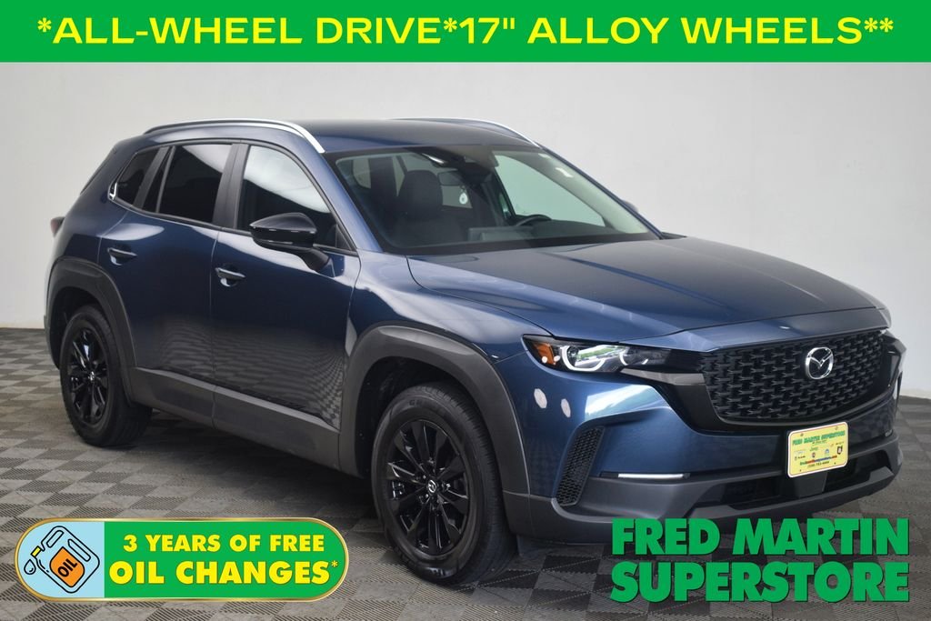 Used 2024 Ingot Blue Metallic Mazda 2.5 S Preferred Package AWD image 1