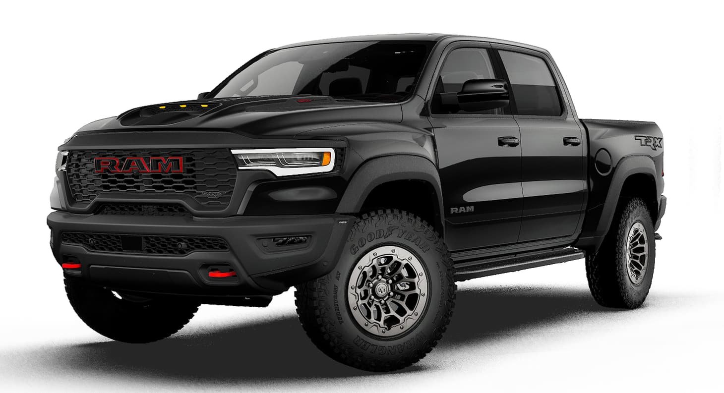 New 2027 Diamond Black Crystal Pearl-Coat Exterior Paint RAM TRX image 13