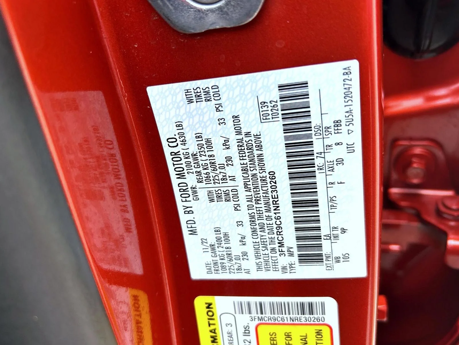 Used 2022 Red Ford Outer Banks image 25
