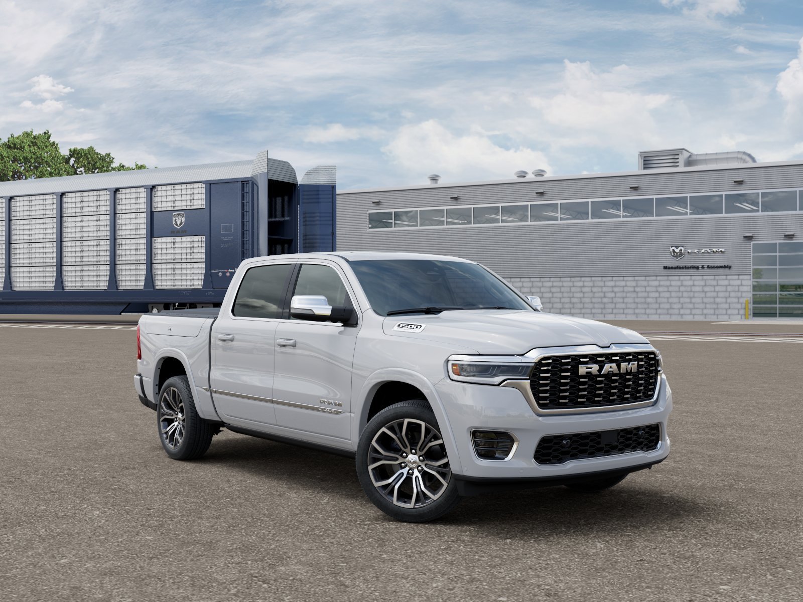 New 2026 Bright White Clear-Coat Exterior Paint RAM Tungsten image 1