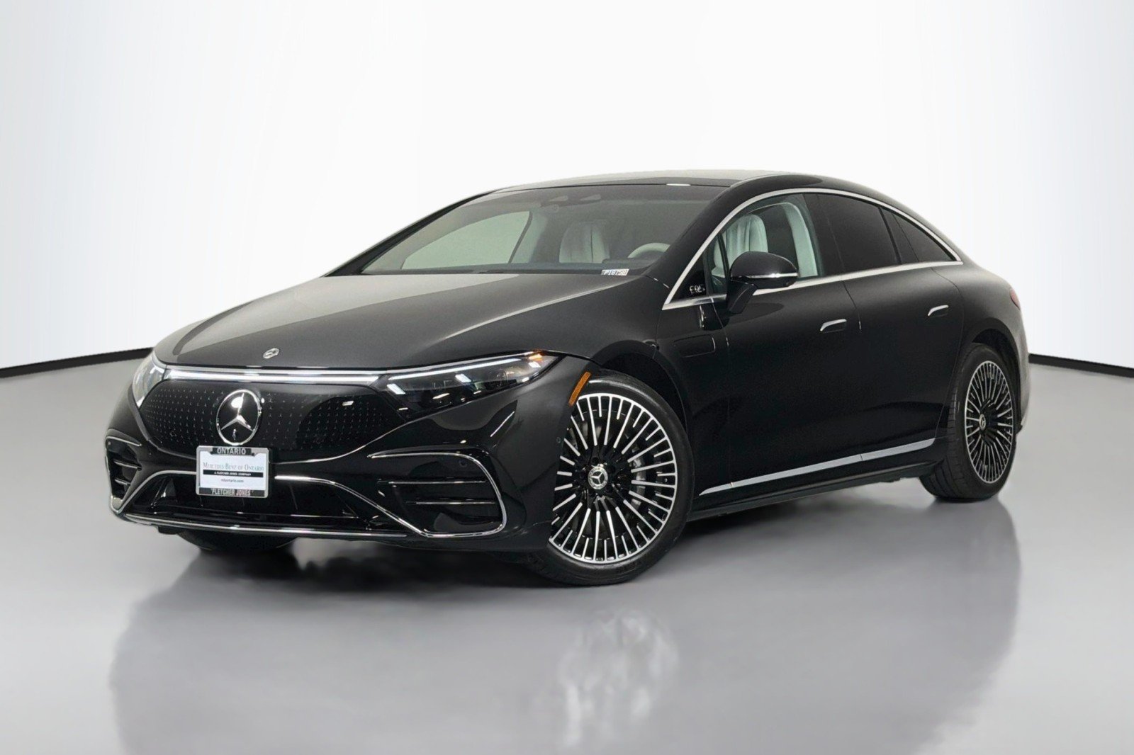 Certified Used 2023 Obsidian Black Metallic Mercedes-Benz EQS 450+ image 1