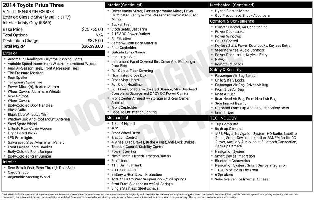 Used 2014 Classic Silver Metallic Toyota Three image 39