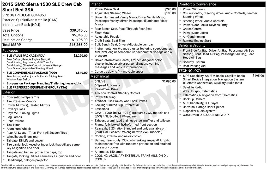 Certified Used 2015 Silver GMC SLE image 17
