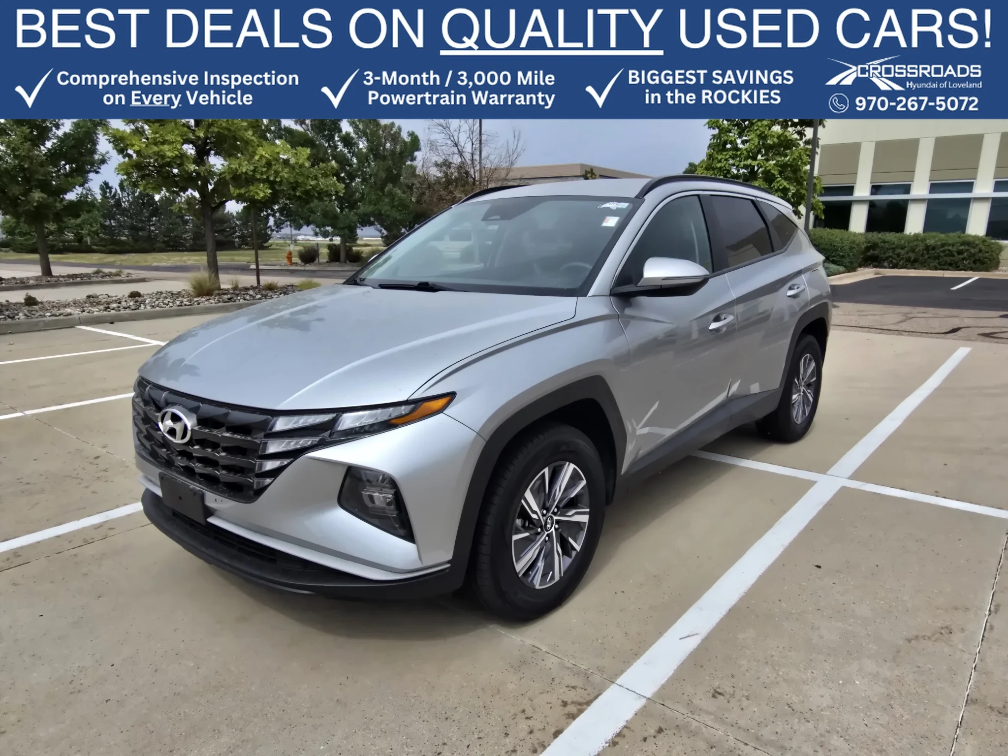 Used 2023 Shimmering Silver Hyundai Blue image 1