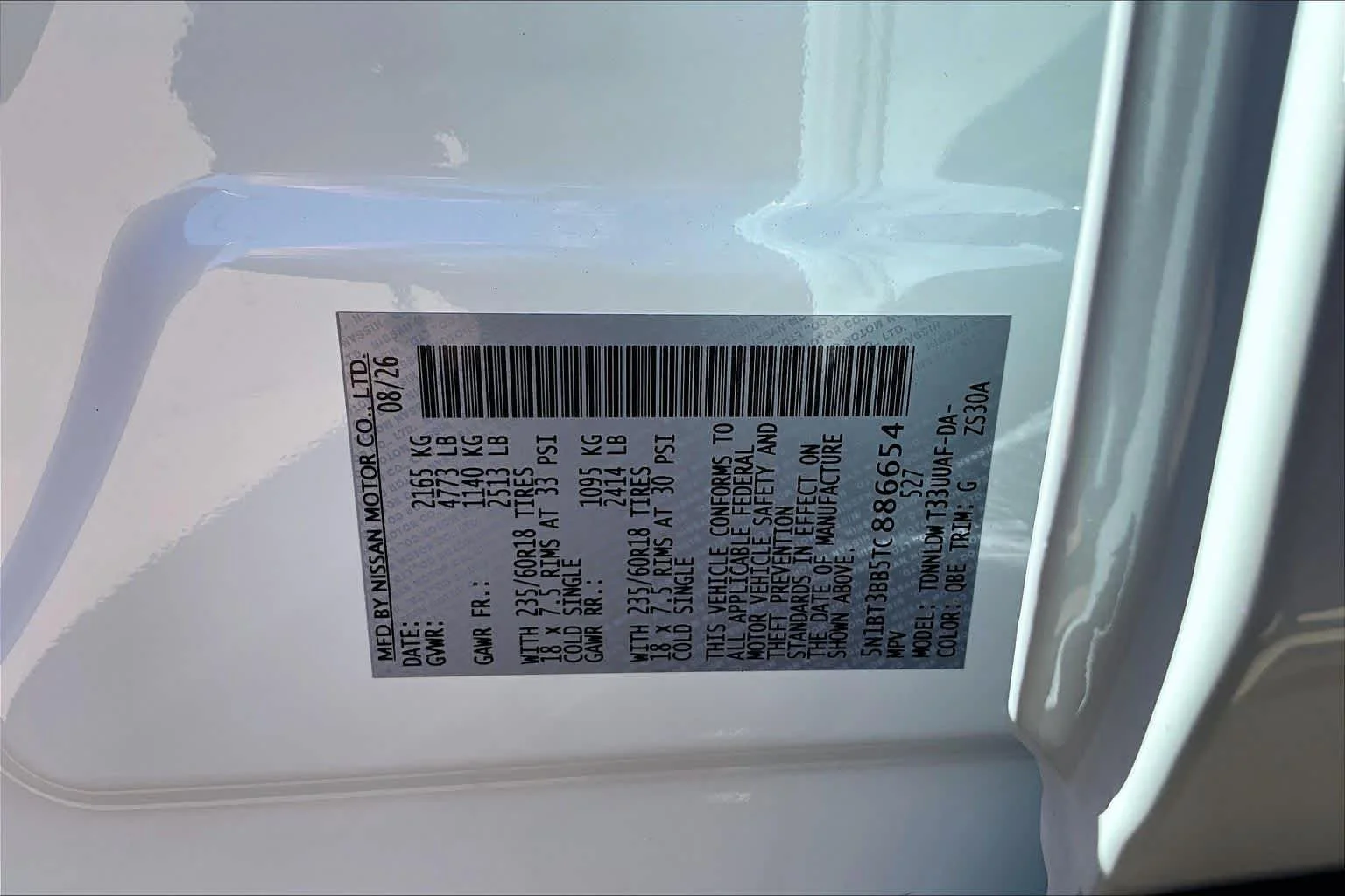 New 2026 Everest White Pearl TriCoat Nissan SV image 18