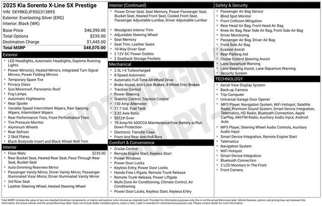Used 2025 Silver Kia X-Line SX Prestige image 47