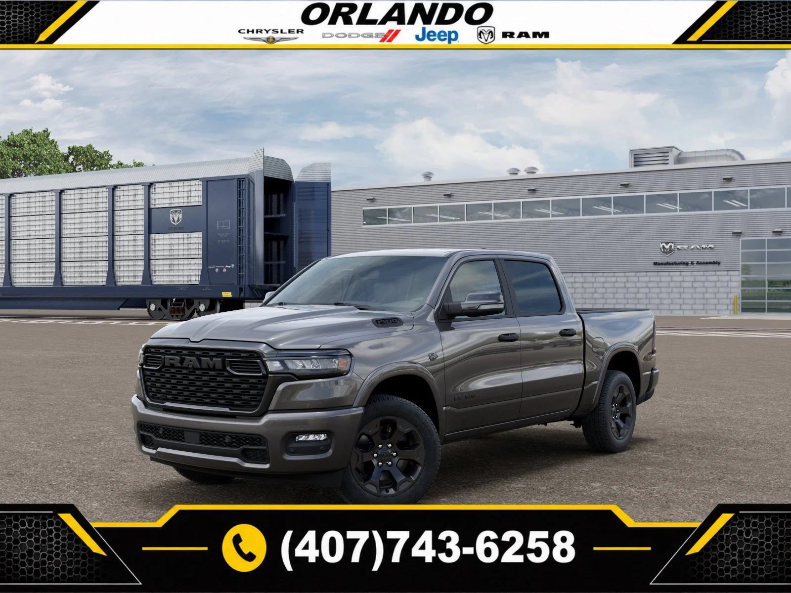 New 2027 Granite Crystal Metallic Clearcoat Ram Big Horn/Lone Star image 1