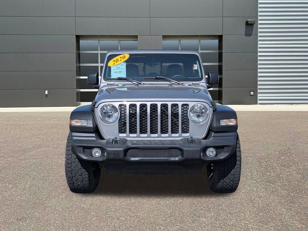 Used 2020 Billet Silver Metallic Clearcoat Jeep Sport S image 2