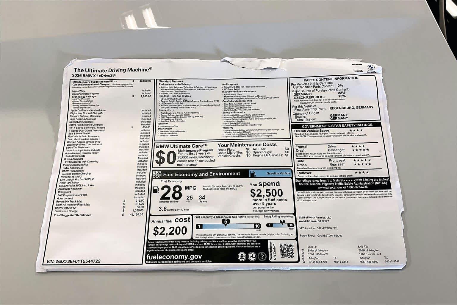 New 2026 Alpine White BMW xDrive28i image 19