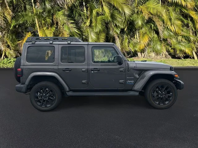 Certified Used 2021 Gray Jeep Unlimited Sahara 4xe image 4