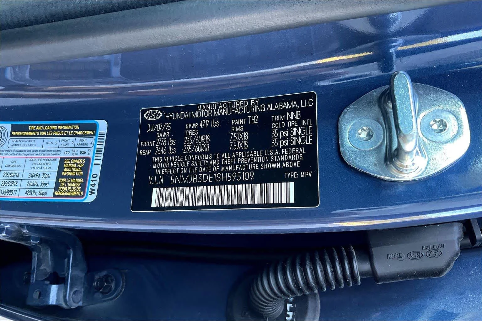 Used 2025 Atlantis Blue Hyundai SEL image 33