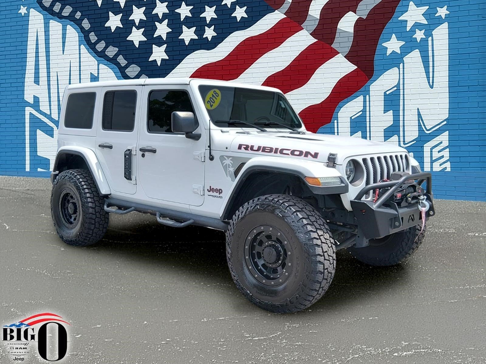 Used 2018 Bright White Clear Coat Jeep Rubicon image 1