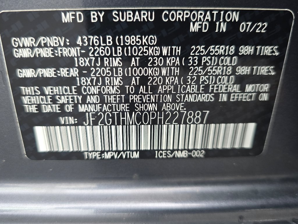 Used 2023 Magnetite Gray Metallic Subaru Limited image 35